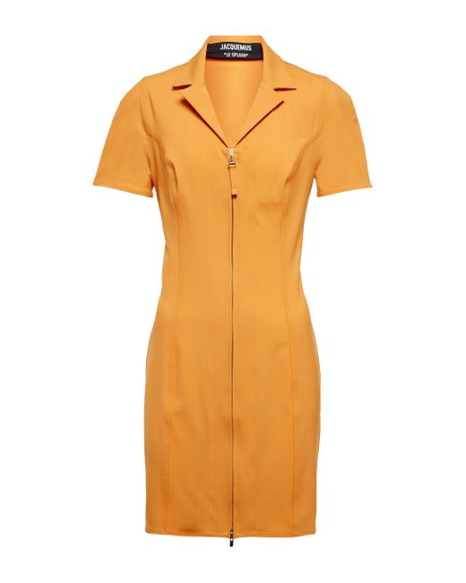 Miniabito Tangelo in misto lanaJacquemus in Lana di colore Arancione | Lyst