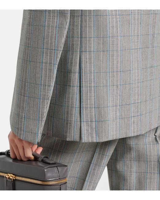 Victoria Beckham Gray Virgin Wool Blazer