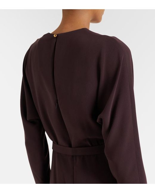 Max Mara Purple Embellished Cady Maxi Dress