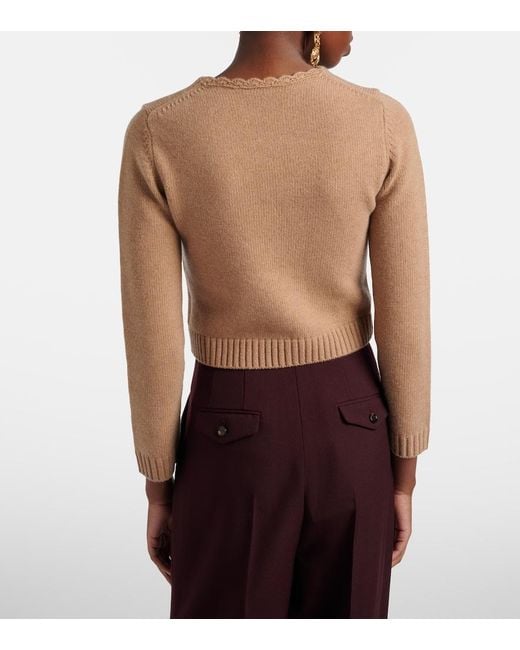 Chloé Natural Logo Wool And Cashmere Sweater
