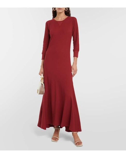 Polo Ralph Lauren Red Cotton Midi Dress