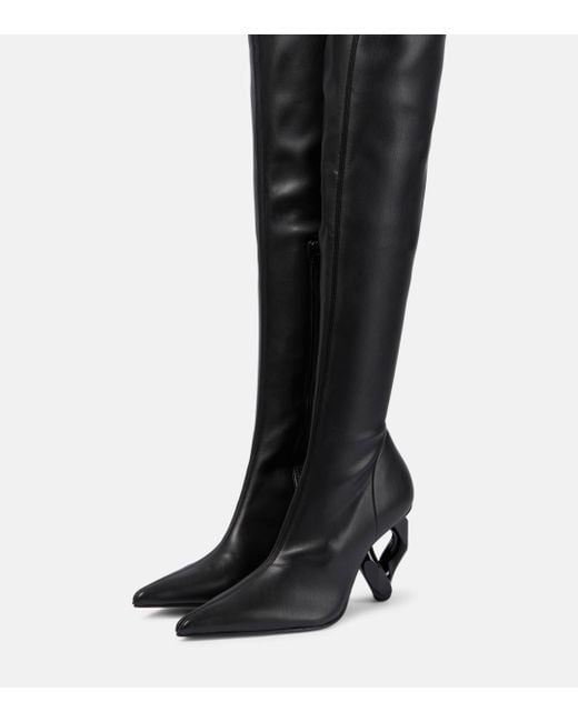 J.W. Anderson Black Chain Over-the-knee Leather Boots