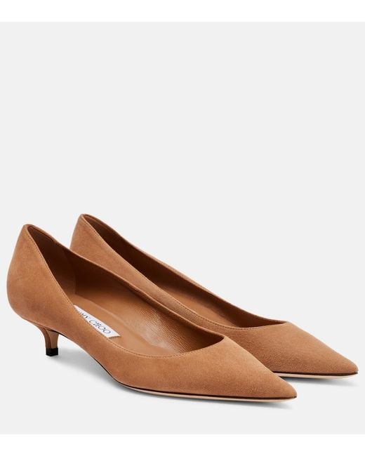 Jimmy Choo Brown Amelia 35 Suede Pumps