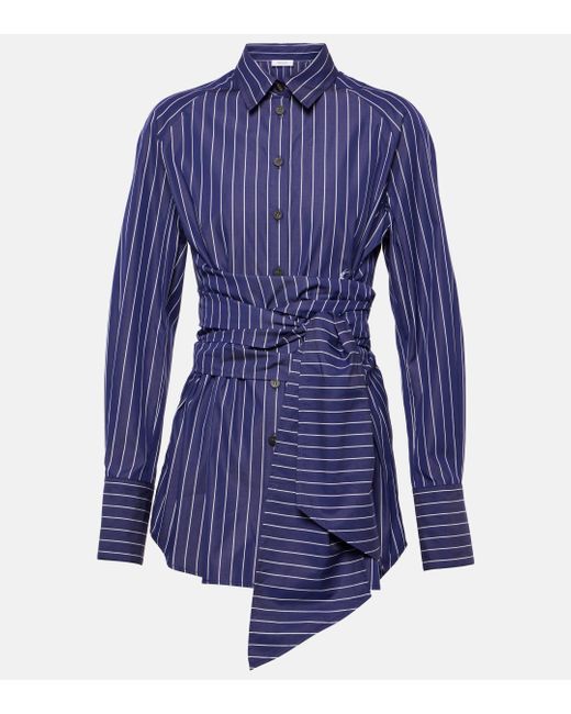 Chemise rayee en coton Ferragamo en coloris Blue