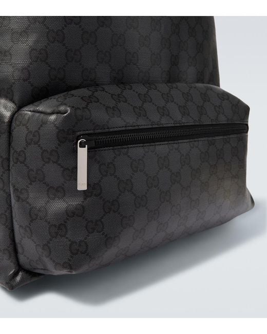 Gucci Black Essence Classic Gg Canvas Medium Backpack for men