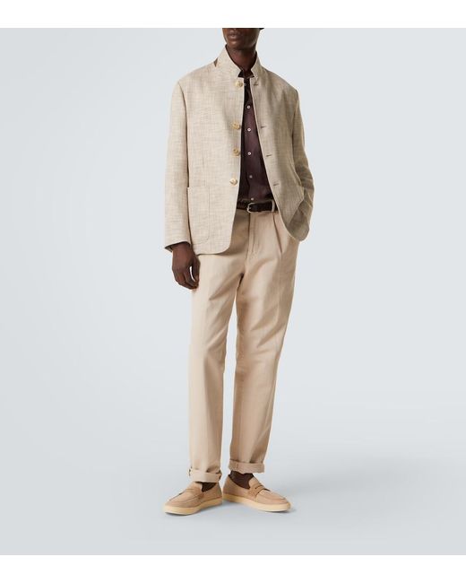 Canali Natural Cotton, Wool, And Silk Blazer for men