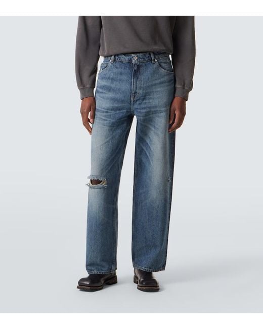 Our Legacy Blue Vast Cut High-Rise Wide-Leg Jeans for men