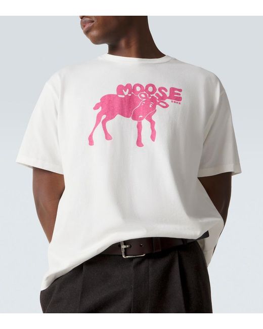 Bode Pink Printed Cotton Jersey T-Shirt for men