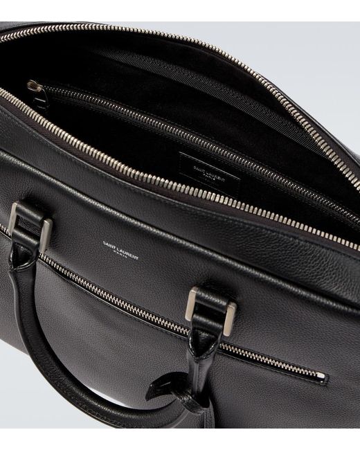 Saint Laurent Black Sac De Jour Leather Tote Bag for men