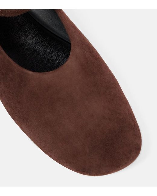 Tory Burch Brown Suede Mary Jane Flats