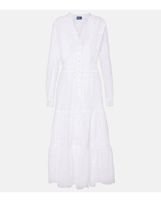 Robe chemise en coton Polo Ralph Lauren en coloris White