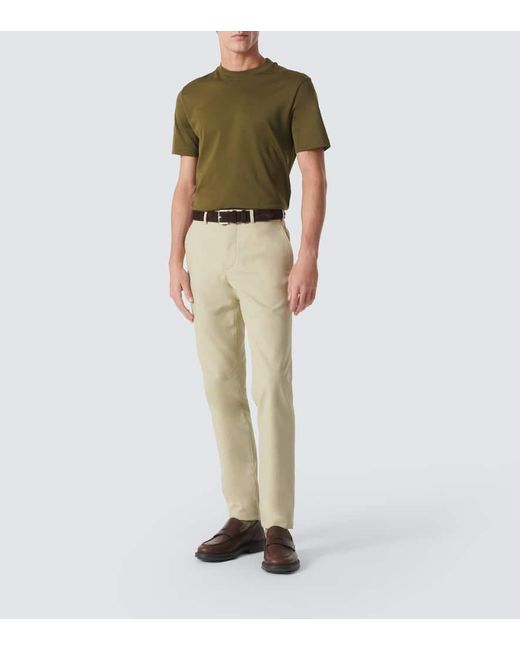 Loro Piana T-Shirt Ray Aus Baumwoll-Jersey in Green für Herren