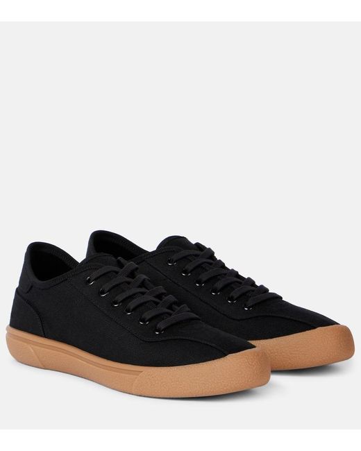 The Row Black Canvas Sneakers