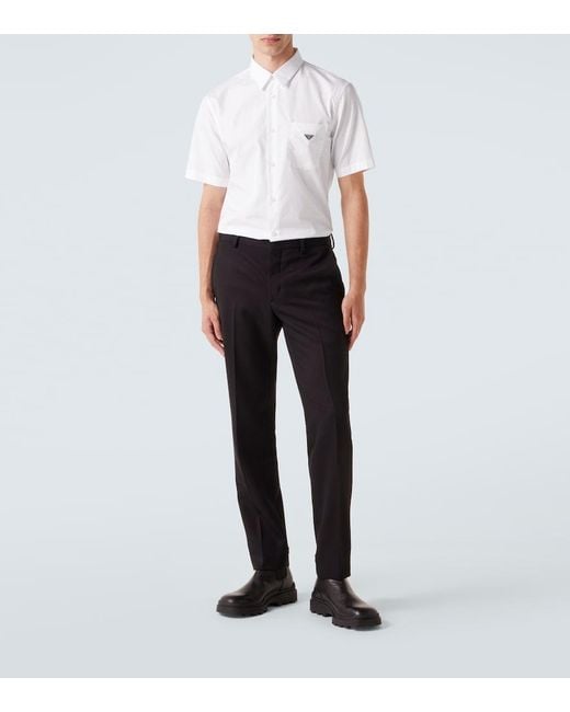 Camicia Bowling di Prada in White da Uomo