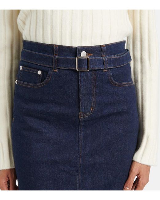 Proenza Schouler Blue Calder Denim Midi Skirt