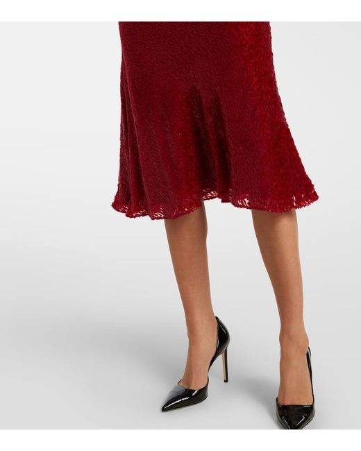 Self-Portrait Red Fil Coupe Cutout Maxi Dress