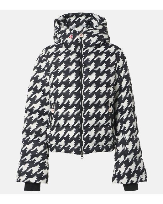 Perfect Moment Black Polar Flare Houndstooth Ski Jacket