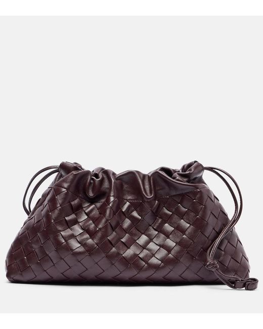 Bottega Veneta Purple Schultertasche Notte Small Aus Leder