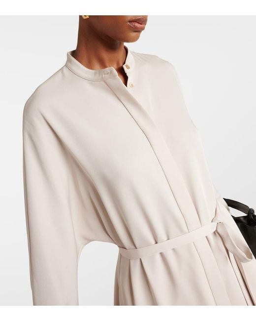 Joseph Natural Dada Belted Cady Midi Dress
