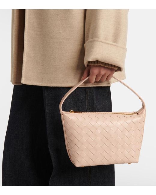 Bottega Veneta White Wallace Leather Shoulder Bag