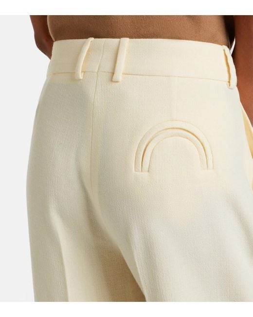 Blazé Milano Natural Fox Wool Straight Pants