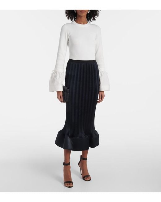 Jonathan Simkhai White Agata Ruffled Top