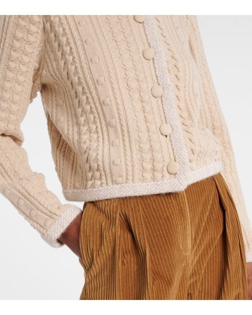 Altuzarra Natural Stef Wool-Blend Cardigan
