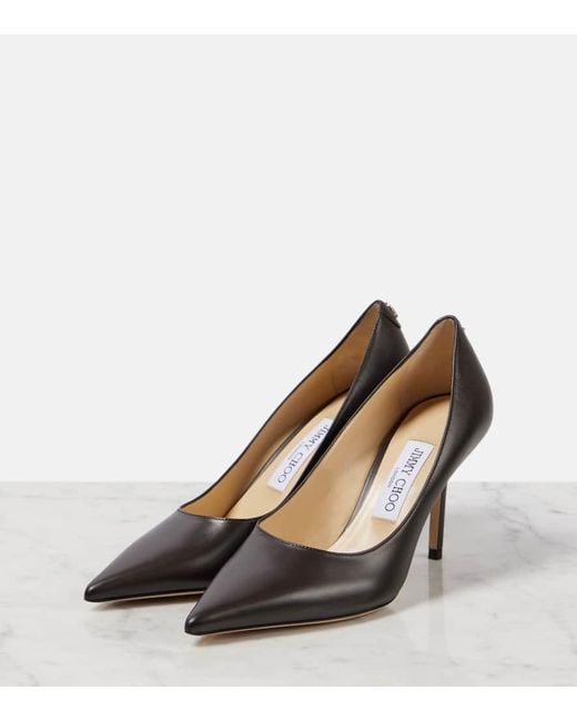 Jimmy Choo Brown Love 85 Leather Pumps
