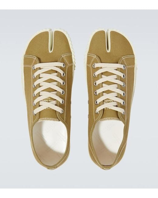 Maison Margiela Metallic Tabi Canvas Sneakers for men
