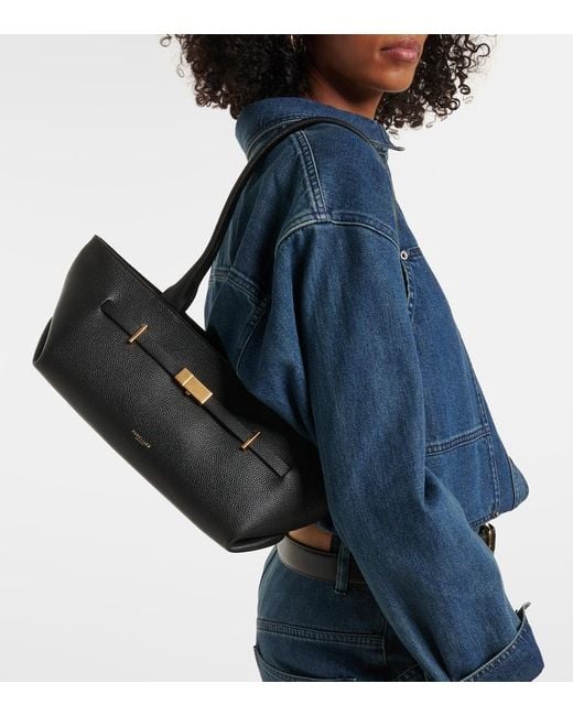 DeMellier London Black New York Small Leather Shoulder Bag