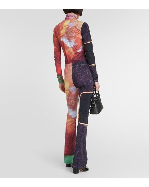 MM6 by Maison Margiela Red Printed Leggings