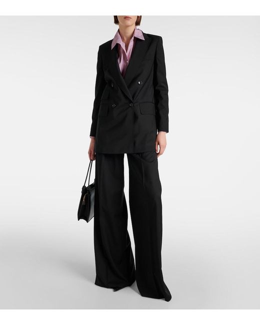Max Mara Black Nebbie Virgin Wool Blazer