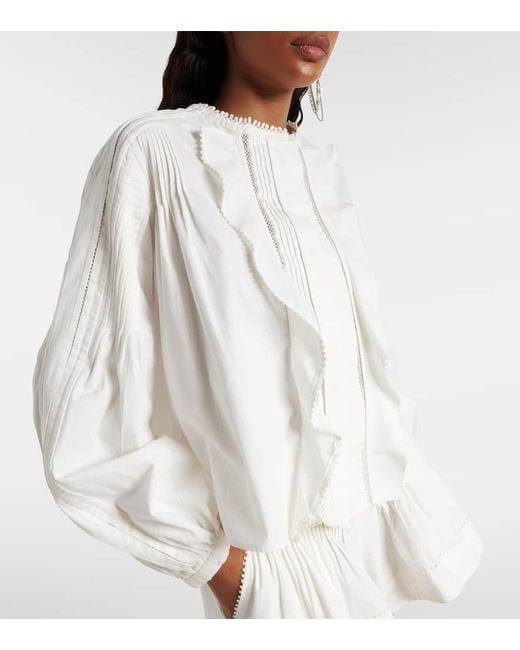 Blusa Cubraly di Isabel Marant in White