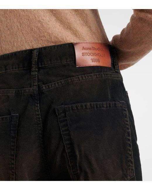 Jeans A Gamba Larga A Vita Media di Acne in Black