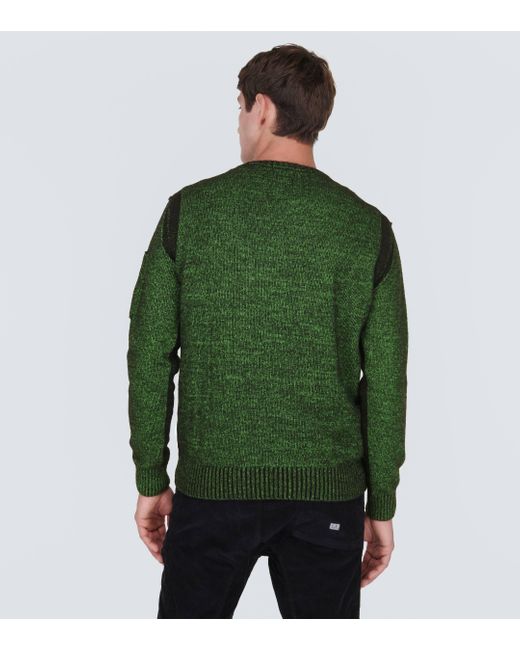 C P Company Green Fleece Sweater for men