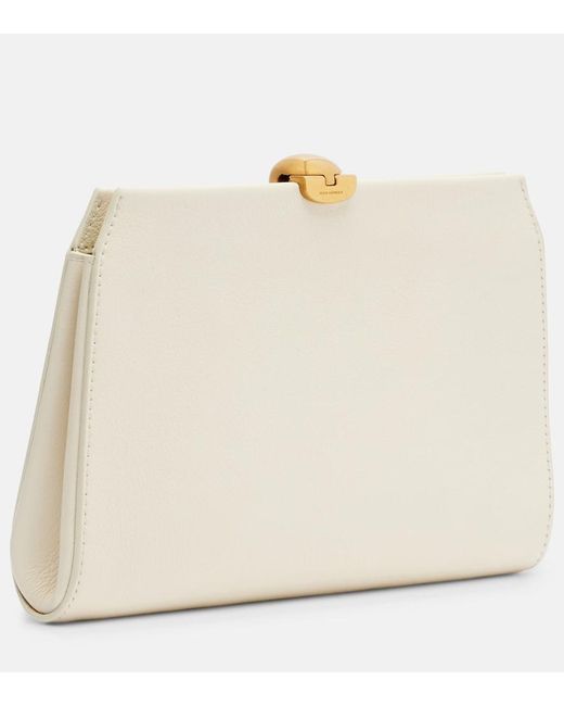 Nour Hammour Natural Lou Leather Clutch