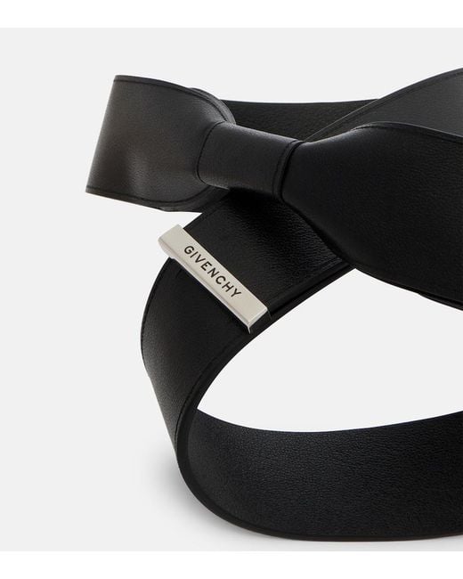 Givenchy Black Guertel Aus Leder