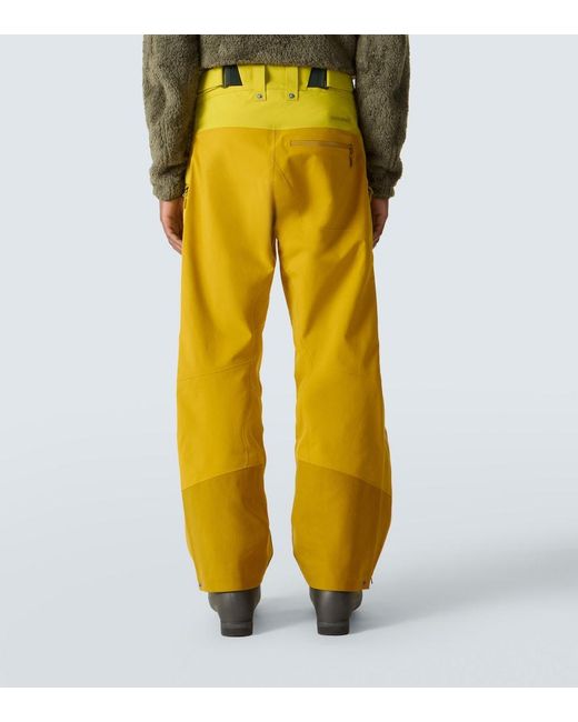 Norrona Yellow Lofoten Ski Pants for men