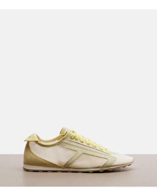 Jacquemus White Tennis Leather-Trimmed Sneakers