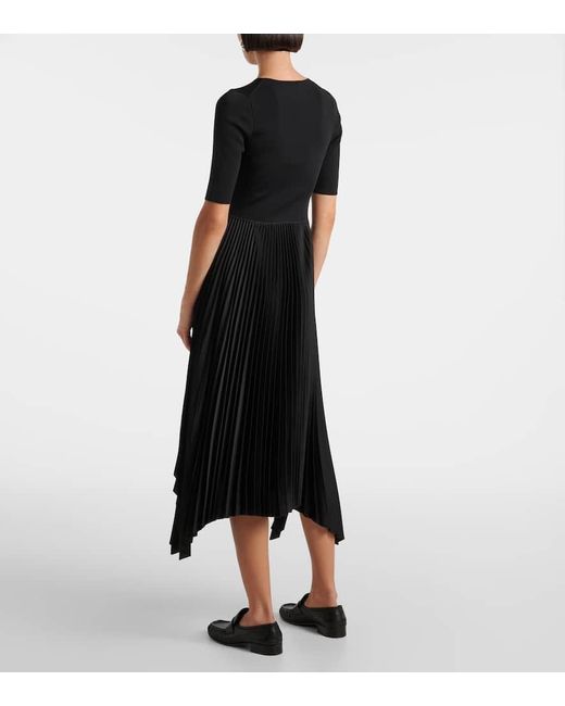 Joseph Black Darno Plisse Midi Dress