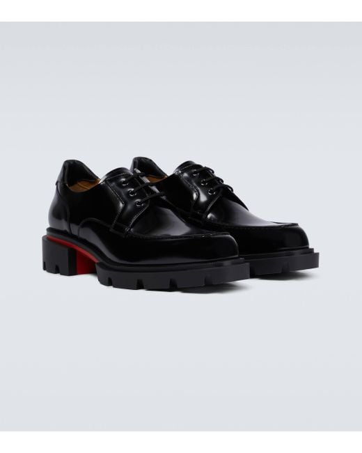 Christian Louboutin Black Our Georges Leather Lace-up Shoes for men