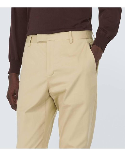 Pantalones chinos slim de algodon Berluti de hombre de color Natural