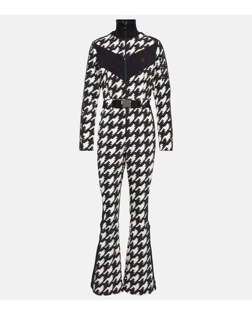 Perfect Moment Ryder Houndstooth Ski Suit in White | Lyst