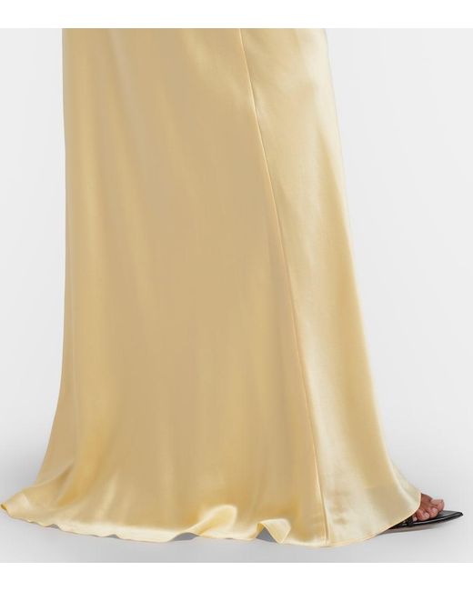 The Sei Metallic Draped Silk Satin Gown