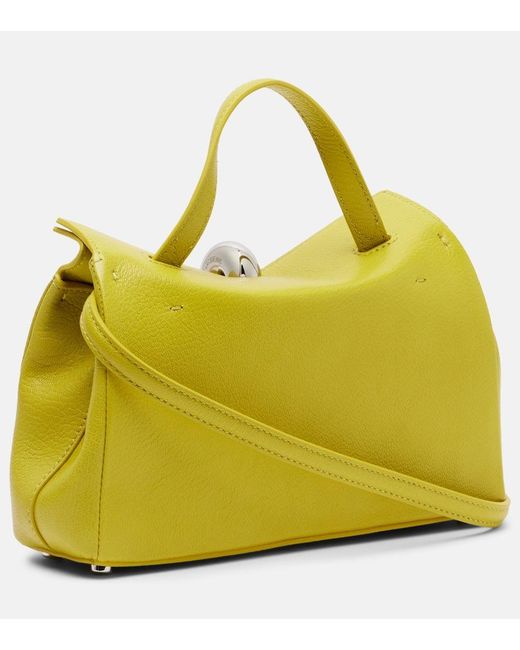 Jacquemus Yellow Valerie Small Leather Top-Handle Bag