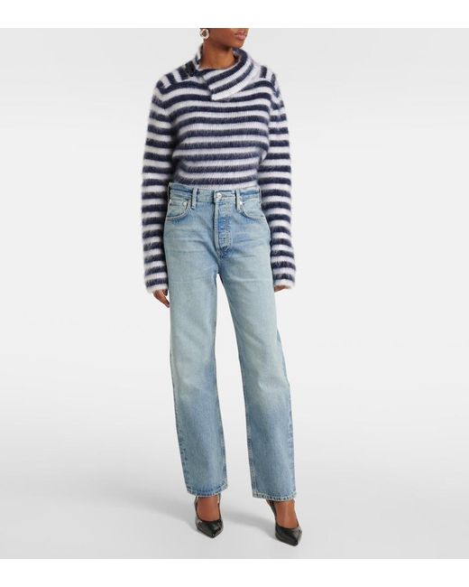 Citizens of Humanity Blue Blaine High-Rise Straight Jeans