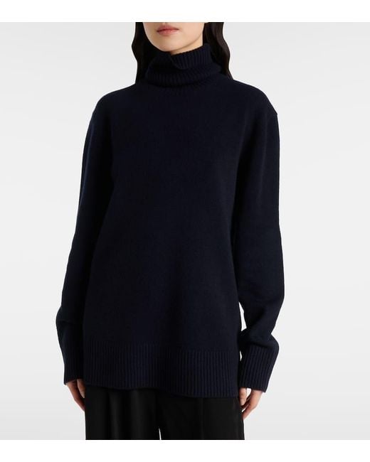 Totême  Blue Rollkragenpullover Aus Kaschmir