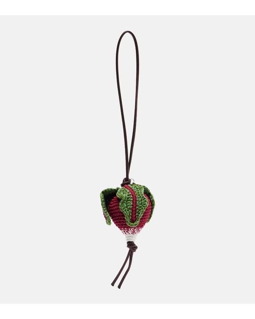 J.W. Anderson White Radish Knitted Bag Charm