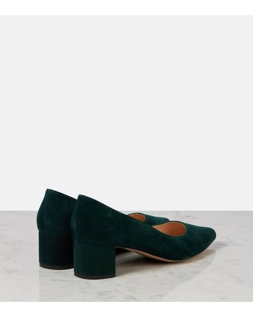 Gianvito Rossi Green Piper 45 Suede Pumps