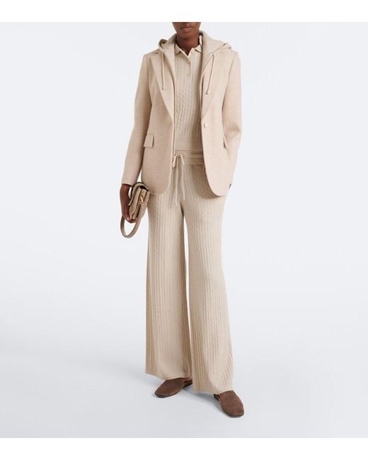 Eleventy Natural Cashmere Straight Pants